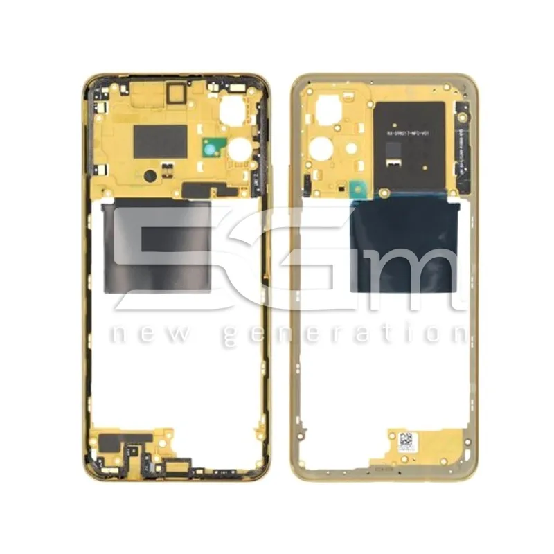 Middle Frame Poco Yellow + Antenna NFC Xiaomi Poco M4 Pro 5G | Store Online 5G-M