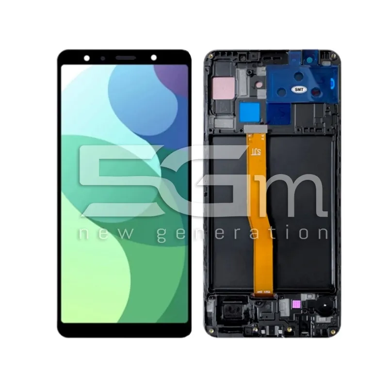 Ecran OLED + Ramă Samsung A7 2018 SM-A750 | Negru | 5G-M