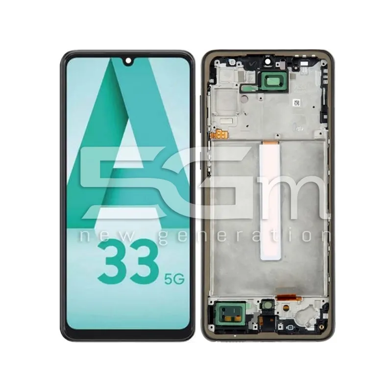 Écran Tactile + Cadre Noir Samsung SM-A336 A33 5G | 5G-M.com