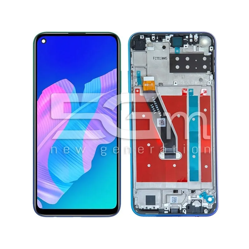Kijelző Érintő + Keret Aurora Kék Huawei P40 Lite E (IPS) | 5G-M Webáruház