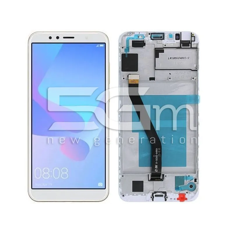 Érintőkijelző + Keret Fehér Huawei Y6 2018 - Honor 7A (IPS) | 5G-M Webáruház