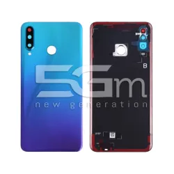 Retro Cover Blu + Vetrino Camera Huawei P30 Lite 24 MPX No Logo | Store Online 5G-M