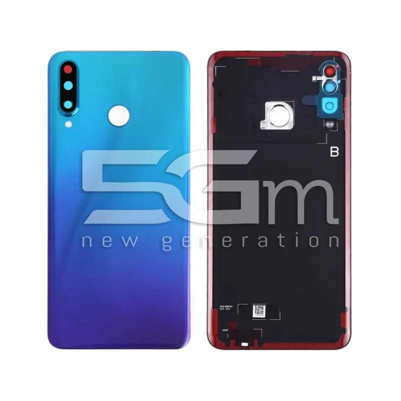 Coque Arrière Bleue + Vitre d'Objectif Huawei P30 Lite 24 MPX | 5G-M