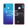 Retro Cover Blu + Vetrino Camera Huawei P30 Lite 24 MPX No Logo