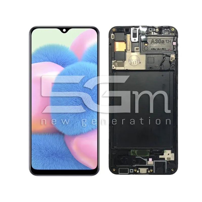 Ecran Tactil + Ramă Neagră Samsung SM-A307 A30S (OLED) | 5G-M