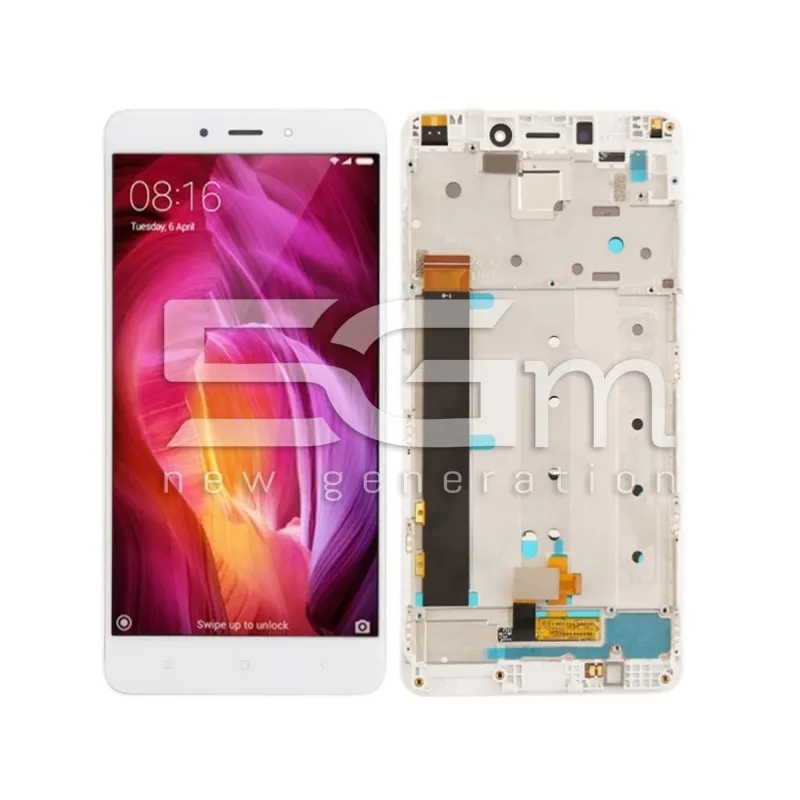 Écran Tactile + Châssis Blanc Xiaomi Redmi Note 4 (IPS) | 5G-M