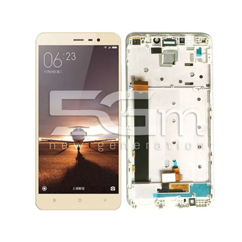 Ecran Tactil + Ramă Gold Xiaomi Redmi Note 4 | 5G-M.com