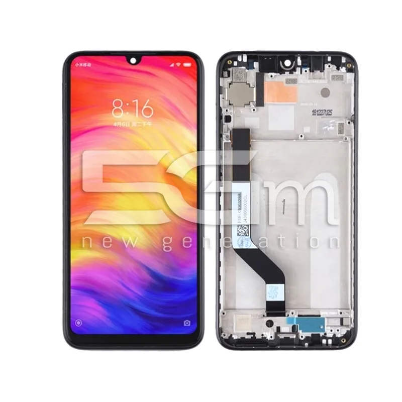 Écran Tactile + Châssis Noir Xiaomi Redmi Note 7 - 7 Pro (IPS) | 5G-M