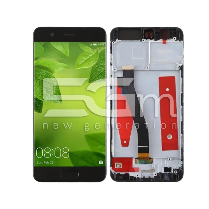 Ecran Tactil + Ramă Negru Huawei P10 (IPS) | Magazin Online 5G-M