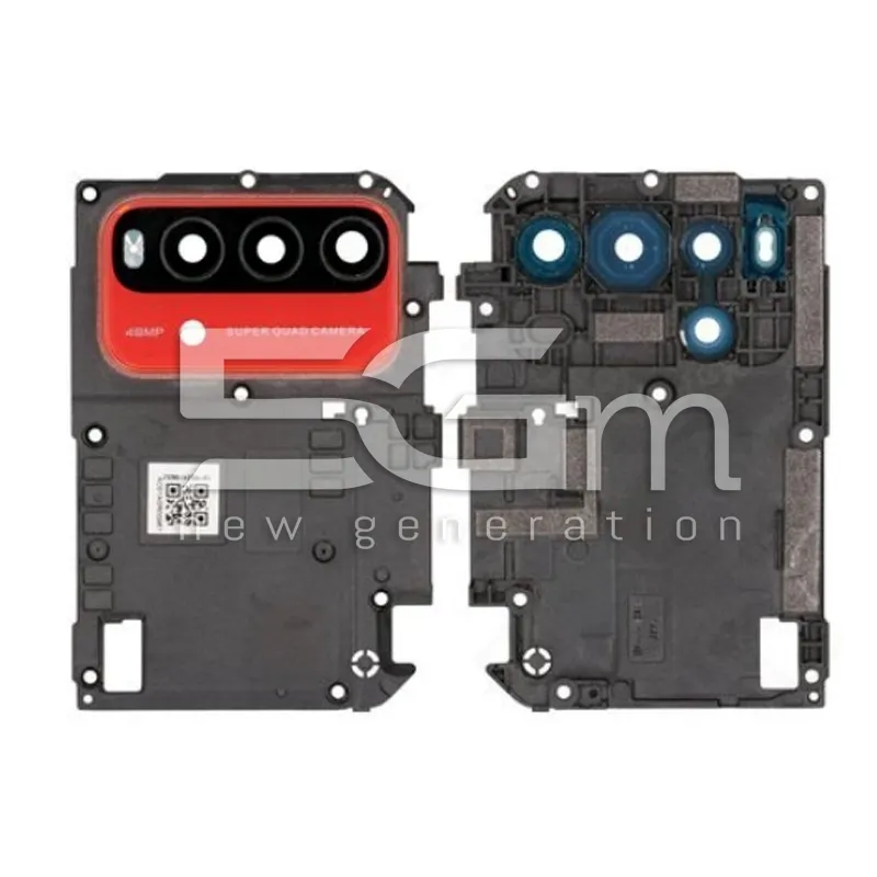 Vitre Caméra Arrière Sunrise Orange + Châssis Redmi 9T (Triple Caméra)