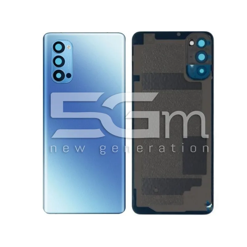 Cache Arrière Galactic Blue + Verre Caméra OPPO Reno 4 5G Sans Logo | 5G-M