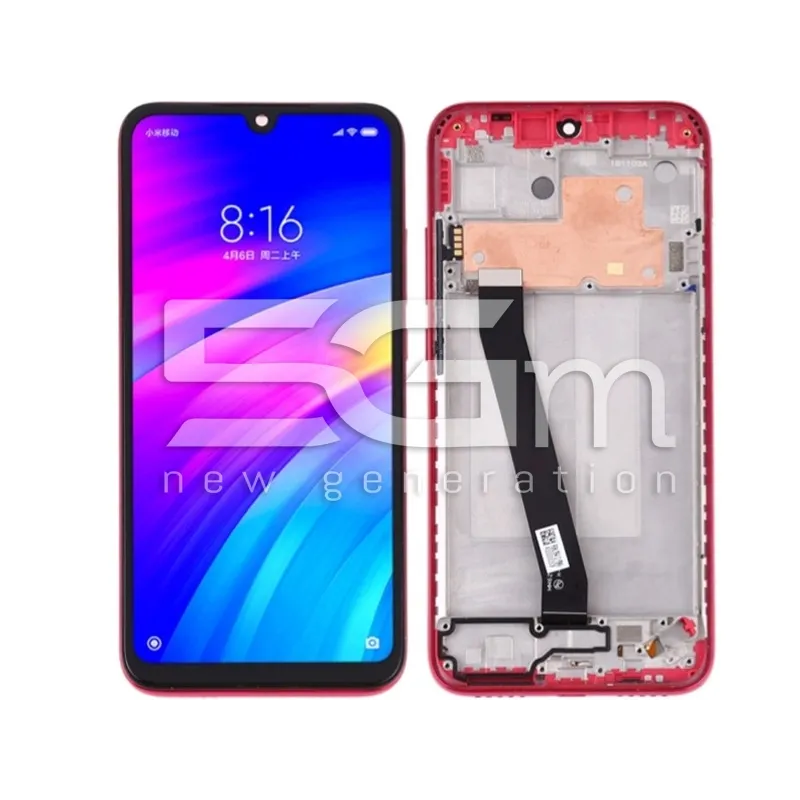 Écran Tactile + Châssis Rouge Xiaomi Redmi 7 (IPS) | 5G-M.com