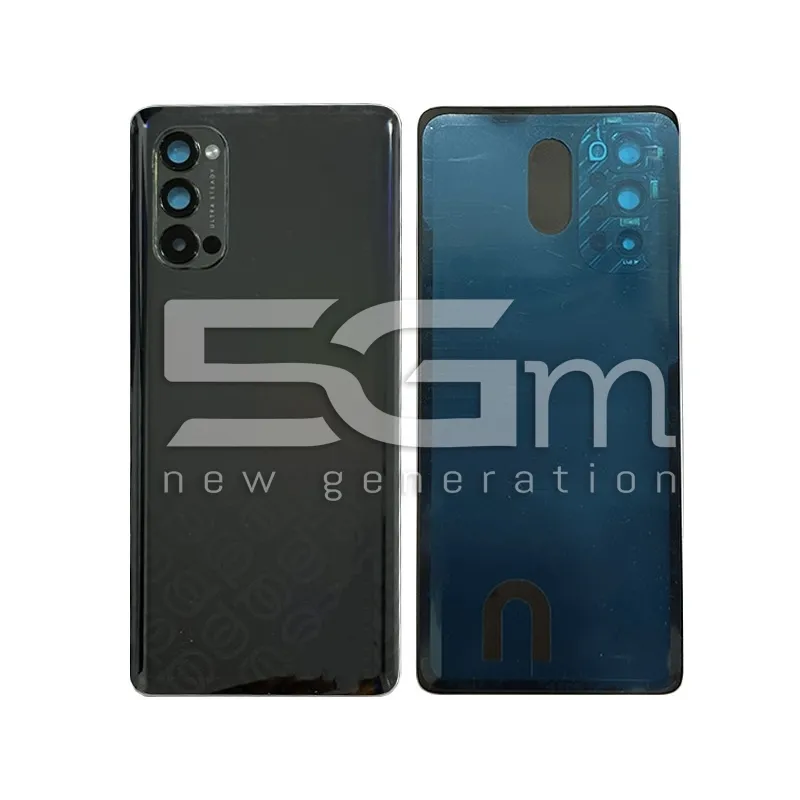 Retro Cover Space Black + Vetrino Camera OPPO Reno 4 PRO 5G No Logo | Store Online 5G-M