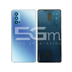 Retro Cover Blue + Vetrino Camera OPPO Reno 4 Pro 5G No Logo