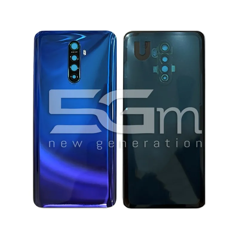 Retro Cover Blu + Vetrino Camera OPPO Reno Ace No Logo | Store Online 5G-M