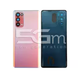 Retro Cover Red + Vetrino Camera OPPO Reno 4 PRO 5G No Logo