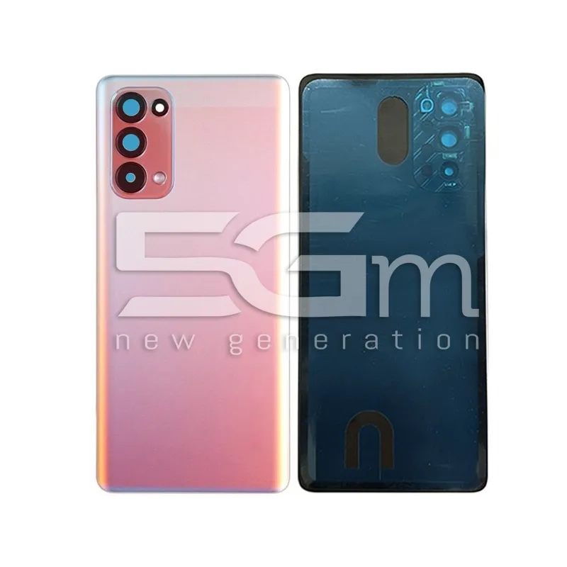 Capac Spate Roșu + Sticlă Cameră OPPO Reno 4 PRO 5G Fără Logo | 5G-M