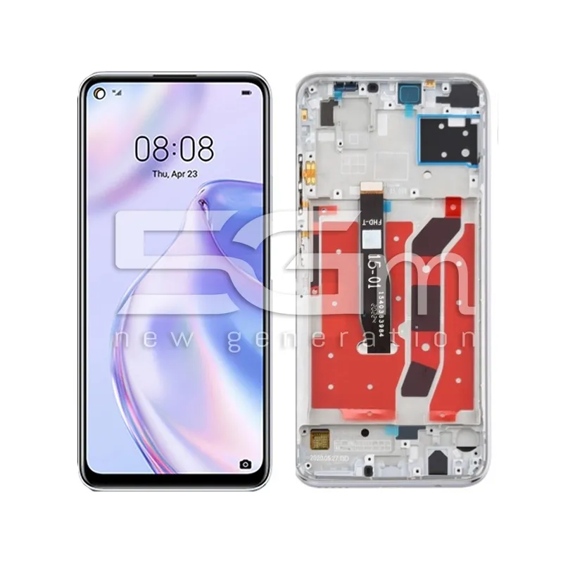 Huawei P40 Lite Érintőkijelző + Keret Breathing Crystal | 5G-M