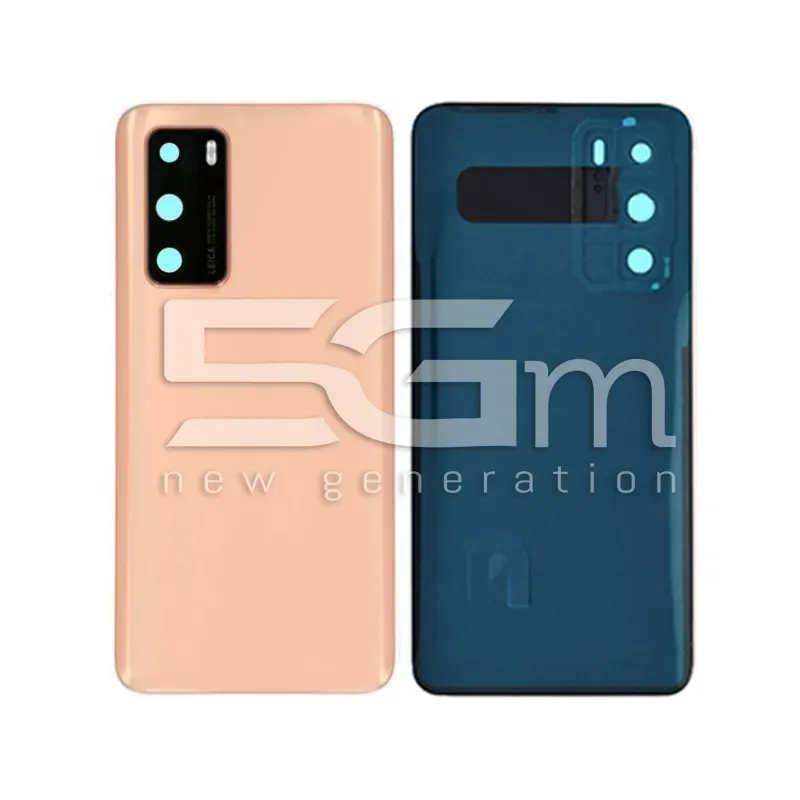 Huawei P40 Hátlap Púderarany + Kameraüveg Logó nélkül | 5G-M Webáruház