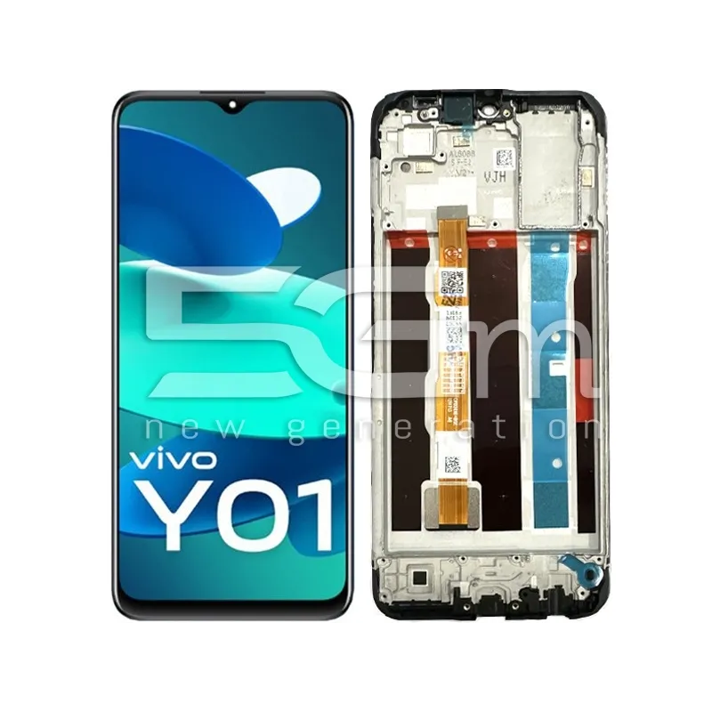 Ecrã Tátil + Ramă Negru VIVO Y01 (IPS) | Magazin Online 5G-M