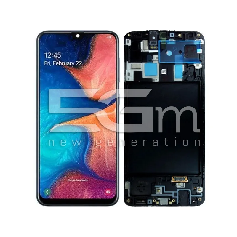 Display Touch + Frame Nero Samsung SM-A205F A20 Ori | Store Online 5G-M