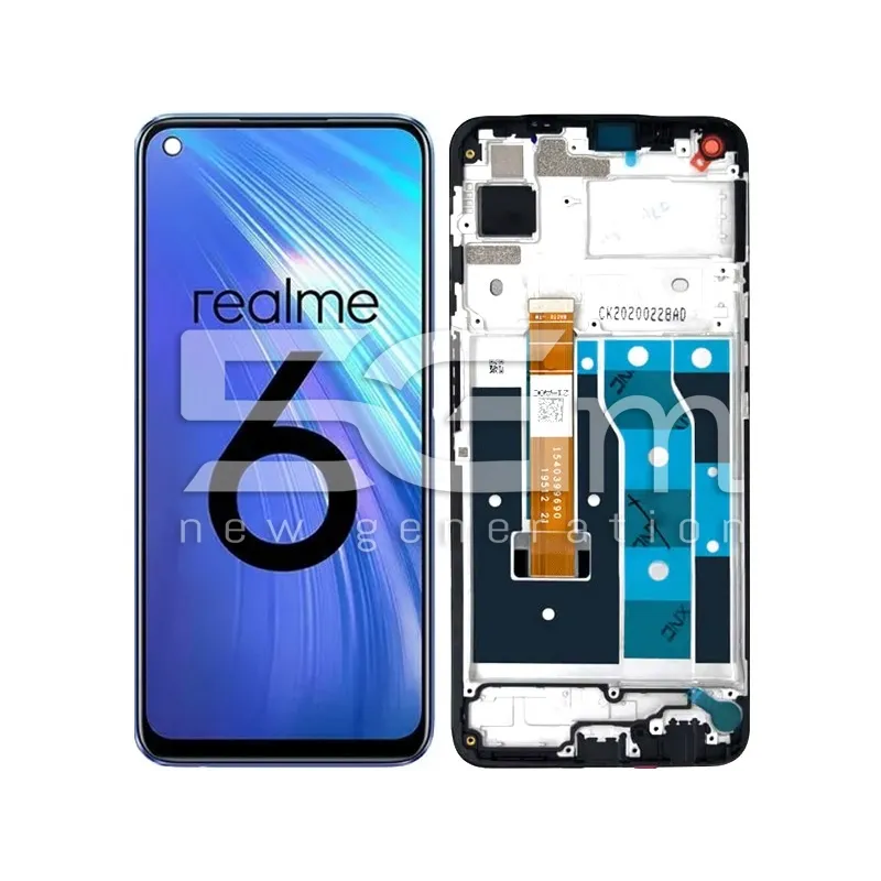 Écran Tactile + Châssis Noir Realme 6 (IPS) | 5G-M