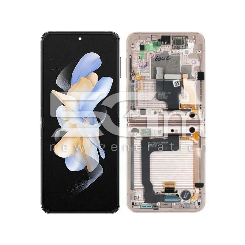 Ecran Tactil + Ramă Pink Gold Samsung SM-F721 Flip4 Ori | 5G-M