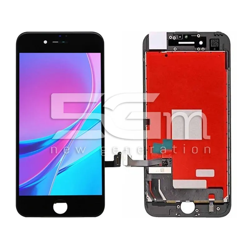 Touchscreen-Display Schwarz + Ultra Robuster Rahmen iPhone 7 LG Version - 5G-M