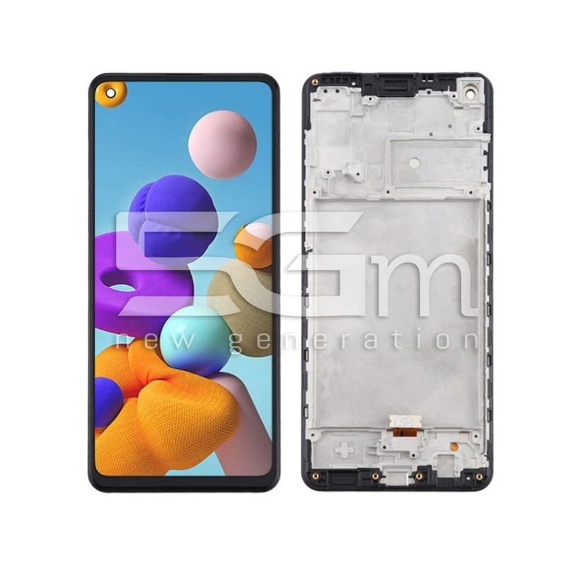 Display Touch + Frame Black Samsung SM-A217 A21s (IPS)