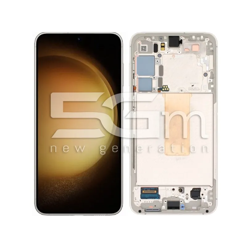 Display Touch + Frame Cream Samsung SM-S916 S23+ Ori | Store Online 5G-M