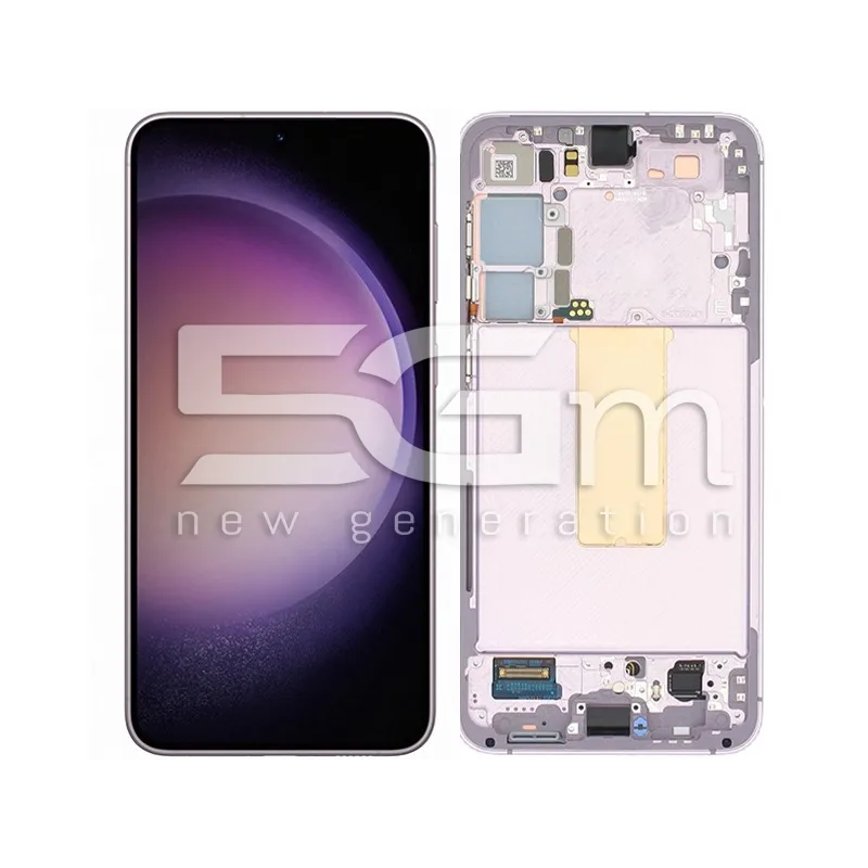 Écran Tactile + Châssis Lavande Samsung S23+ Ori | 5G-M.com