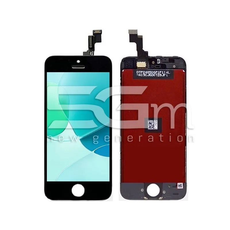 Display Touchscreen Schwarz + Rahmen iPhone 5S Ohne Logo | 5G-M