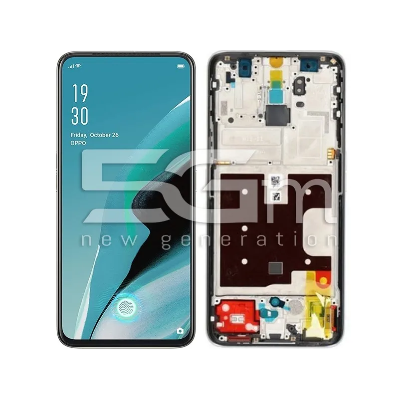 Ecrã Táctil + Ramă Sky White Oppo Reno 2Z (OLED) | 5G-M