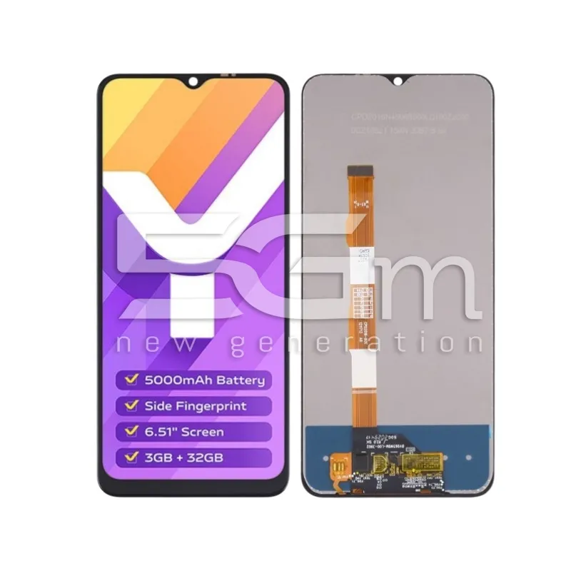 Écran Tactile Noir Vivo Y15s (IPS) | 5G-M