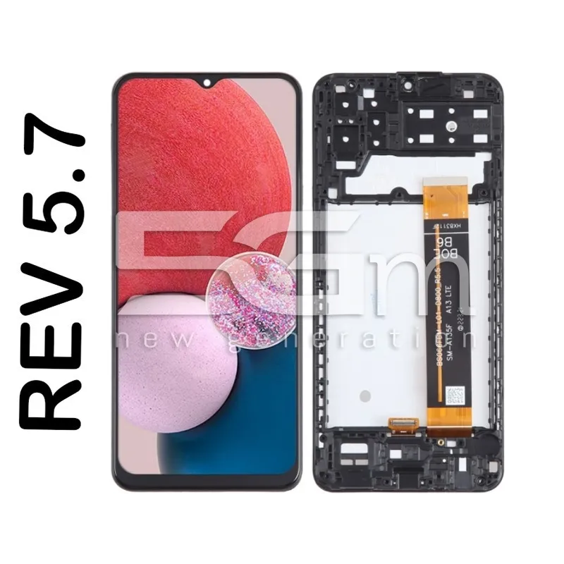 Écran Tactile + Châssis Noir Samsung A13 4G (SM-A135) | 5G-M.com