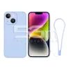 Égszínkék szilikon tok + Csuklópánt iPhone 14 | 5G-M.com