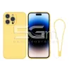 Silicone Case Yellow + Wrist Strap iPhone 14 Pro | Loja Online 5G-M
