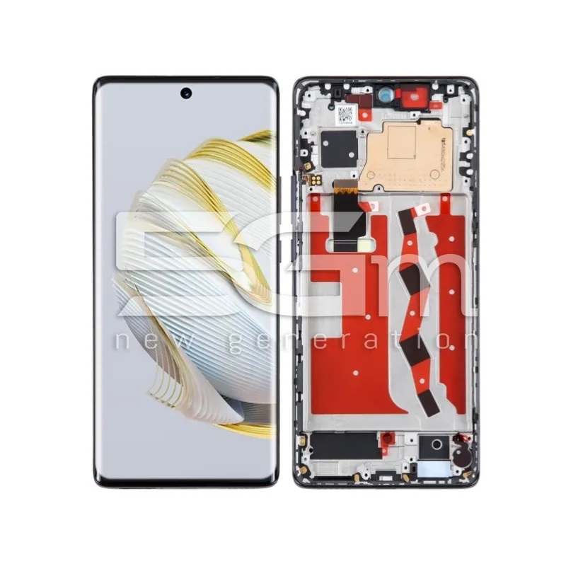 Kijelző + Érintő + Keret Fekete Huawei Nova 10 (PULLED) | 5G-M Webáruház