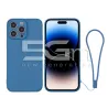 Custodia Blu in Silicone + Cinturino Da Polso iPhone 14 Pro Max | Store Online 5G-M