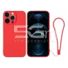 Custodia in Silicone Rossa + Cinturino Da Polso iPhone 12 Pro Max | Store Online 5G-M