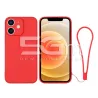 Piros Szilikon Tok + Csuklópánt iPhone 12 | 5G-M Online Áruház
