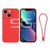 Custodia in Silicone Rossa + Cinturino Da Polso iPhone 13 Mini