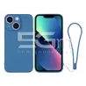 Szilikon Tok Kék + Csuklópánt iPhone 13 Mini | 5G-M Online Áruház