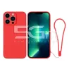 Custodia in Silicone Rossa + Cinturino Da Polso iPhone 13 Pro Max | Store Online 5G-M