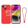 Piros Szilikon tok + Csuklópánt iPhone 14 Plus | 5G-M Online Áruház