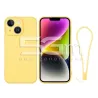Custodia in Silicone Gialla + Cinturino Da Polso iPhone 14 Plus | Store Online 5G-M