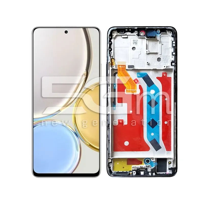 Érintőképernyős Kijelző + Keret Fekete Honor X9 (IPS) | 5G-M Online Áruház