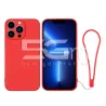 Custodia in Silicone Rossa + Cinturino Da Polso iPhone 13 Pro | Store Online 5G-M