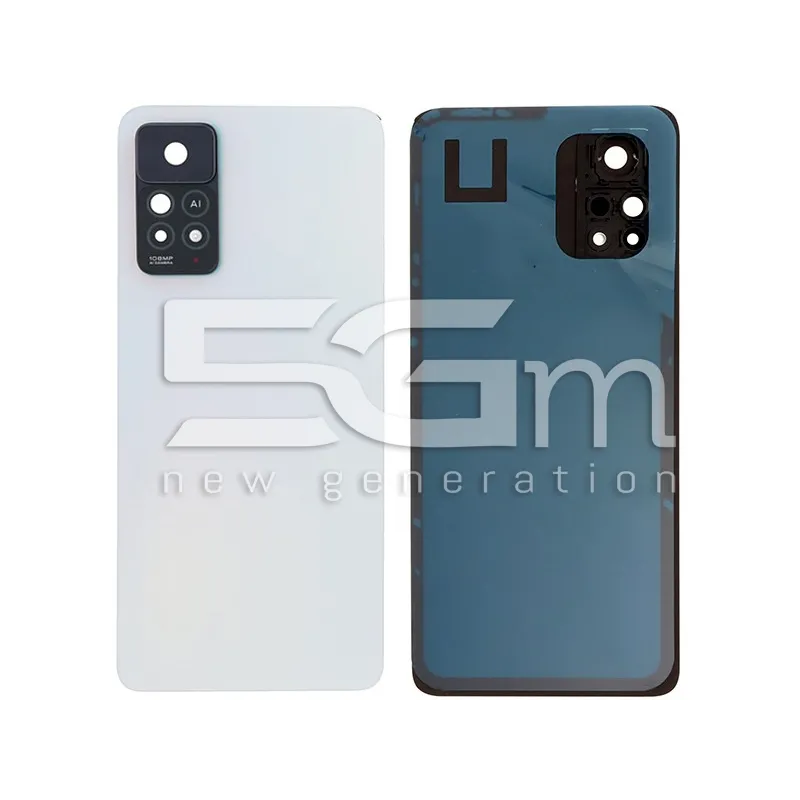 Retro Cover Bianco + Vetrino Camera Xiaomi Redmi Note 11 Pro 5G No Logo | Store Online 5G-M