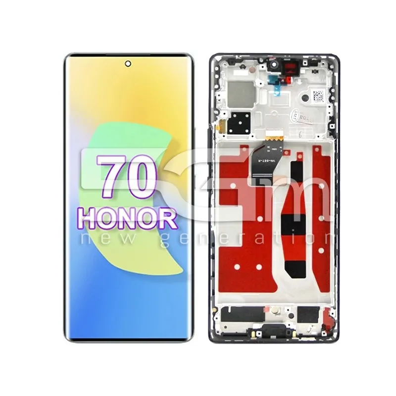 Écran Tactile + Cadre Noir Honor 70 (PULLED) | 5G-M